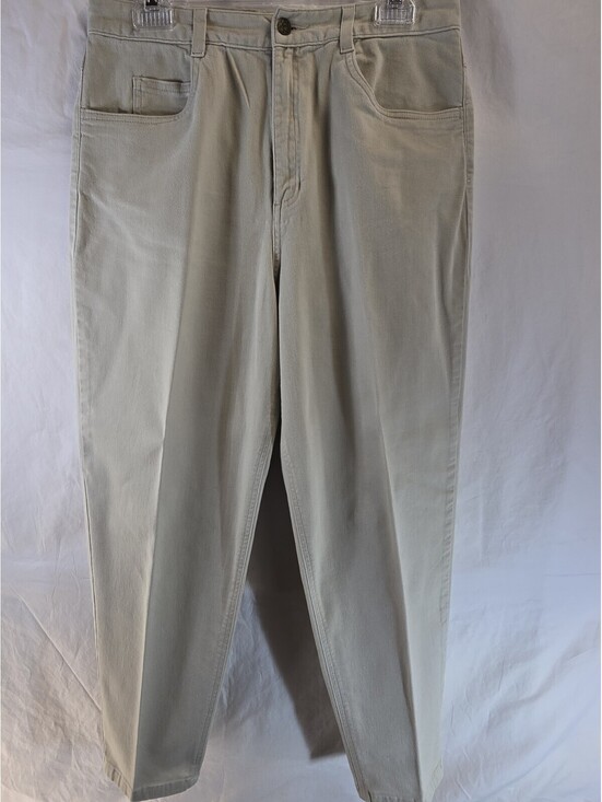 Talbots Denim - Talbots Women's Size 14 Khaki Cropped Stretch Jeans Straight Leg